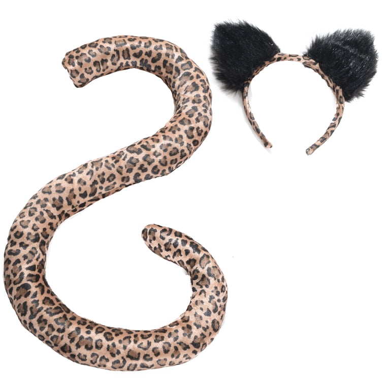 Leopard Cat Tail & Ears Adult Costume Set - Walmart.com
