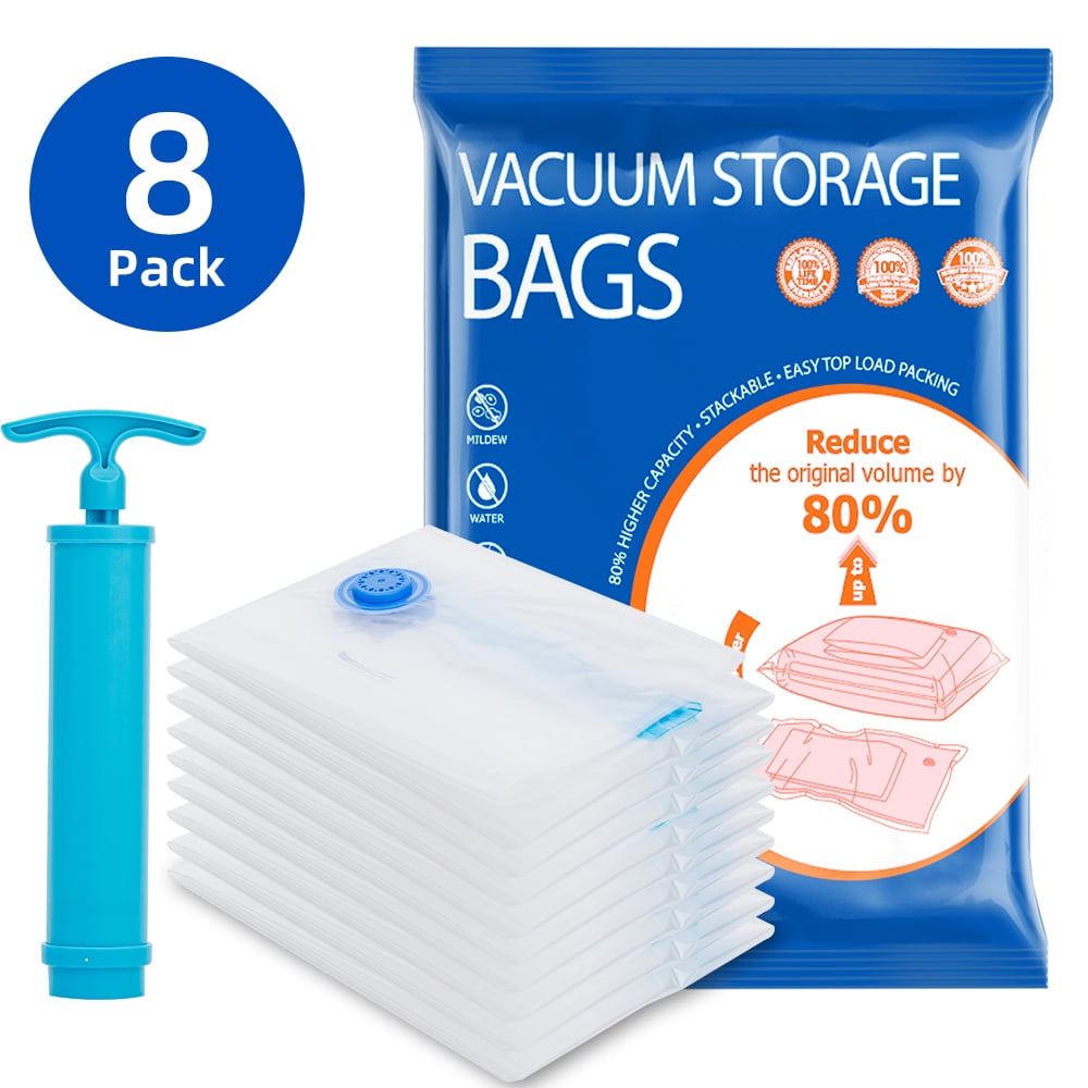 TAILI 6 Pack Vacuum Storage Bags Space Saver, Clear Jumbo Cube 31x40x15  Inch, Closet Organizers Free Up 80% Space, Extra Large Vacuum Sealed Bags  for