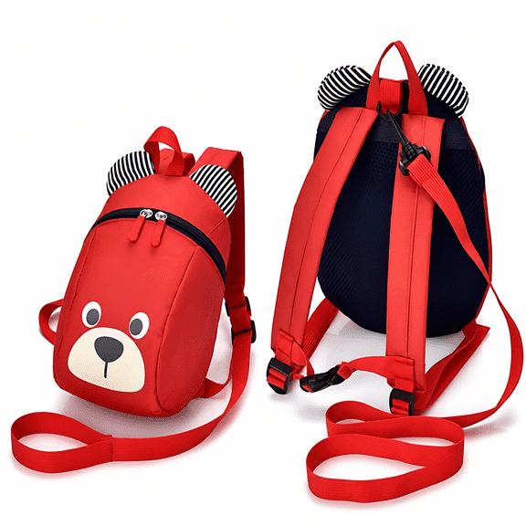 TAILNOVA Age 1-2Y Cute Bear Small Backpack with Leash Backpack Bag Toddler Leash Backpack