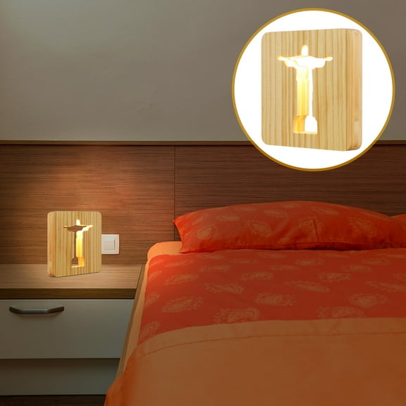 TAILTOSS 1 Piece Assorted Color Jesus Cross 3D Led Night Light for Living Room Night Lighting