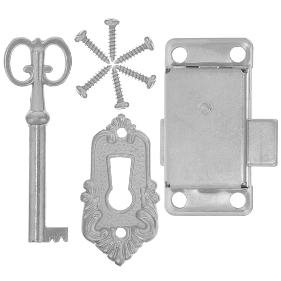 TAILTOSS 1 Set Cabinet Furniture Locks Zinc Alloy for Office Desk and Drawers 5.30X3.50X0.80CM