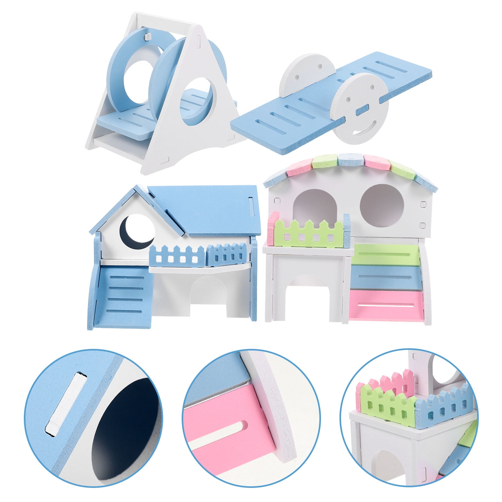 Image showcasing TAILTOSS Hamster Exercise Toys Square Shape PVC 1 Set 14.00X13.00X13 ...