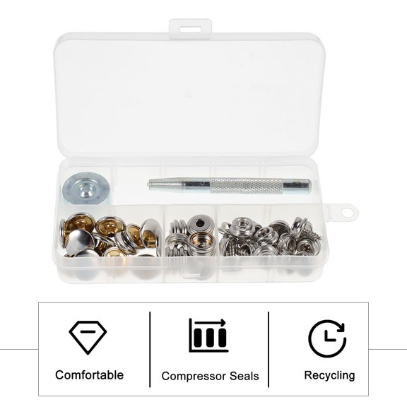 TAILTOSS 1 Set Snap Button Fastener Tool Small and Practical for Car Furniture Silver Metal