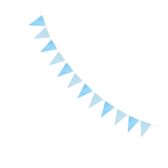 TAILTOSS Bunting Banner Pennant Blue Paper 1 Set Tear Resistant For Parents Birthday Party