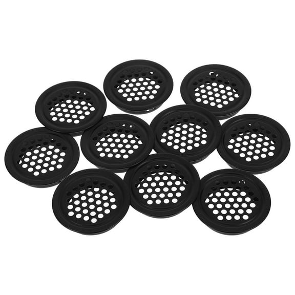 TAILTOSS 10 Pcs Round Soffit Vents Black Stainless Steel Heat Dissipation
