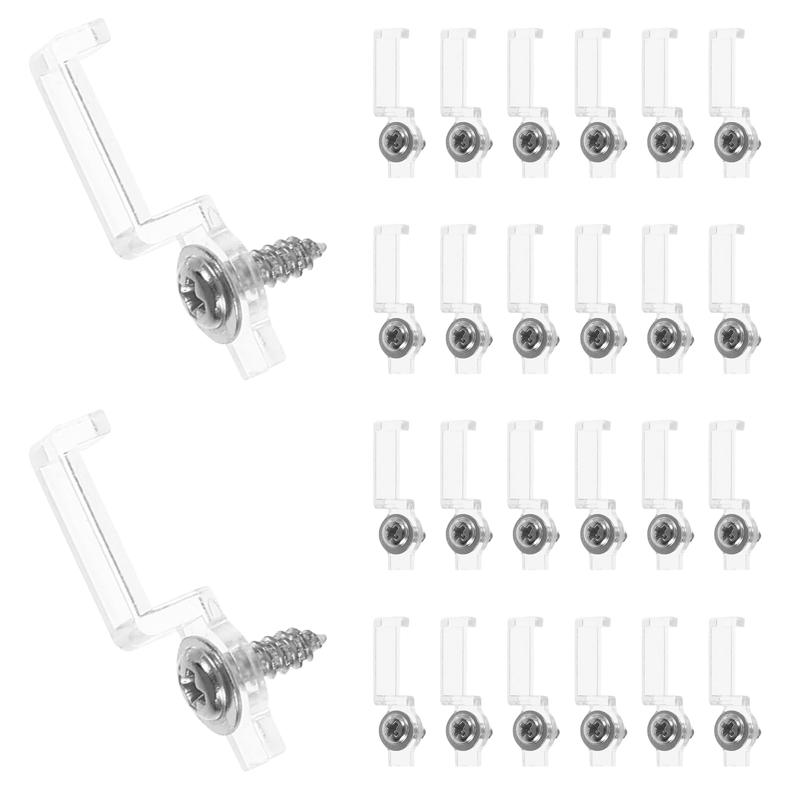 TAILTOSS 100Pcs Led Light Clip Plastic Iron Assorted Color Rectangular ...