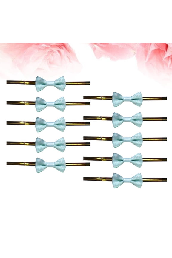 100Pcs Packing Ribbon Blue for Candy Bag Sealing and Baking Use with Smooth Surface