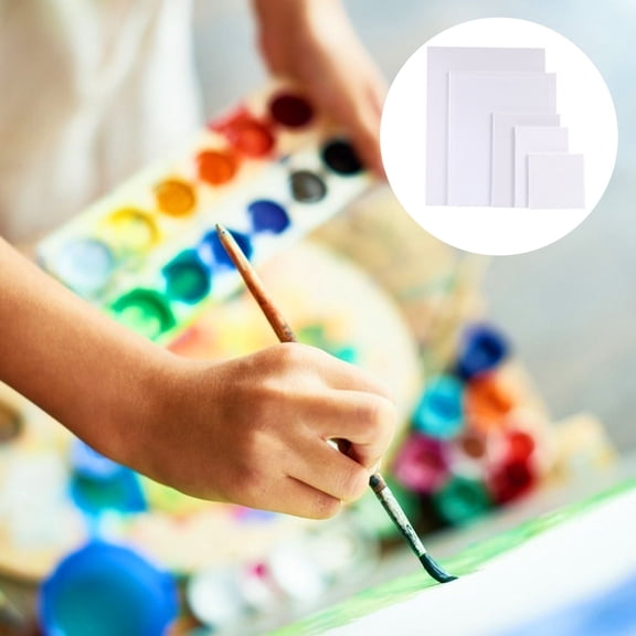 TAILTOSS 10Pcs White Canvas Boards for Painting Art Creation Panel for Designers
