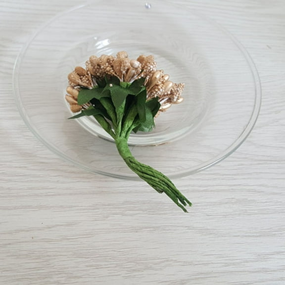 TAILTOSS 12Pcs Artificial Pip Berry Picks Gold For Diy Scrapbooking And