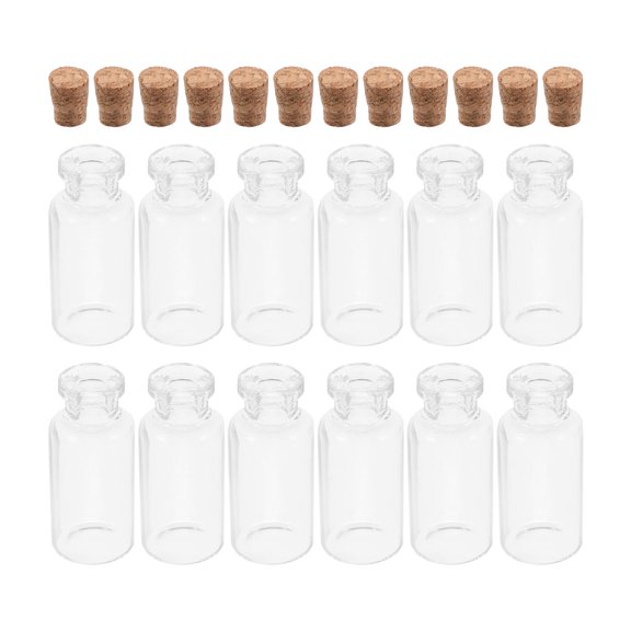 TAILTOSS Glass Message Bottles with Cork, 12pcs Wishing Bottles for Friends, Decorative Message Carriers