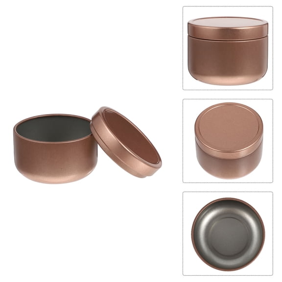 TAILTOSS Solid Pigment Tin Box Candle Tinplate Cans Golden 12Pcs