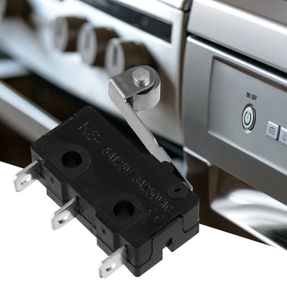 TAILTOSS 12Pcs Micro Limit Switch for Electronic Equipment Hinge Roller Lever Actuator Black 0.94X0.79X0.28in