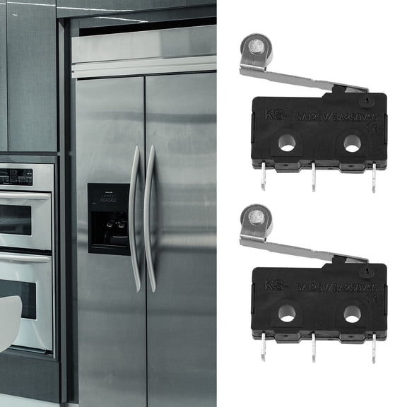 TAILTOSS 12Pcs Snap Action Limit Switches Plastic Black for Electronic Equipment 0.94X0.79X0.28in