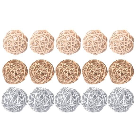 TAILTOSS 15Pcs Wicker Rattan Balls for Kindergarten and Kids Rooms