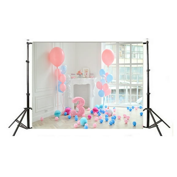 TAILTOSS 1Pack 11.8x7.9x3.9in 3D Balloon Photo Backdrop for Happy Birthday Celebration