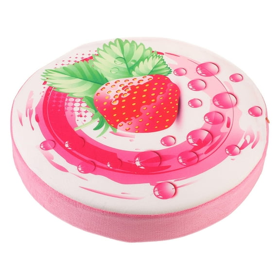 TAILTOSS 1Pack 3D Strawberry Fruit Shape Plush Pillow 14.93X14.93X2.75In for Office Use Decoration and Comfort
