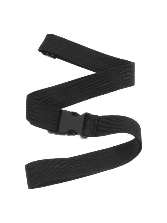 Black Adjustable Plastic Bag Strap for Men and Women, Outdoor Use, Fits 3 to 59 Inches, 1-Pack
