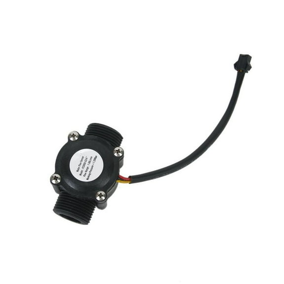 TAILTOSS 1Pack Black Water Flow Sensor For Industrial Use With Hall Sensing And Plastic Material