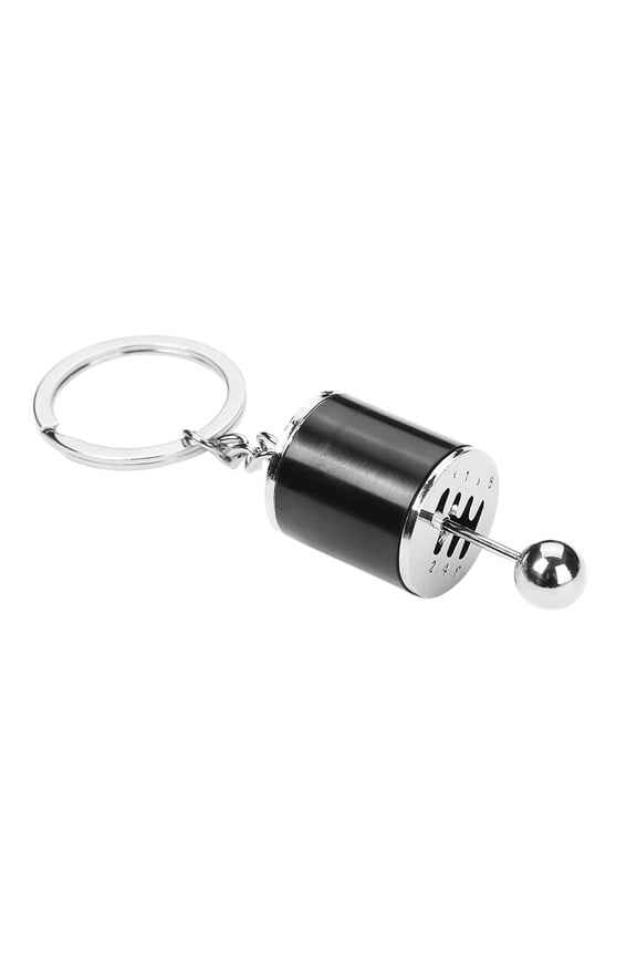 Creative Gear Box Shifter Keychain Ring Black Compact Design for Car Decoration