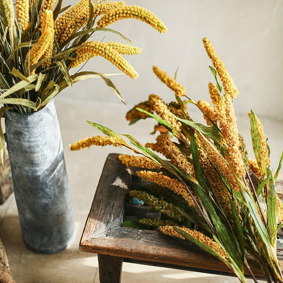 TAILTOSS Decorative Artificial Wheat Stalks Green PVC 1Pcs for Busy Schedule Users