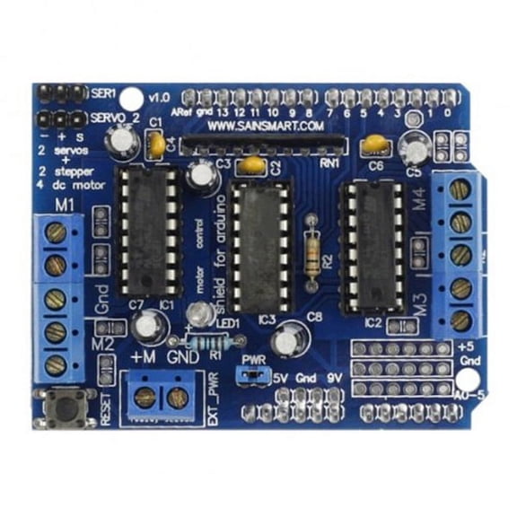 TAILTOSS L293D Motor Driver Board Compatible with Mega and Duemilanove for Electronic Projects