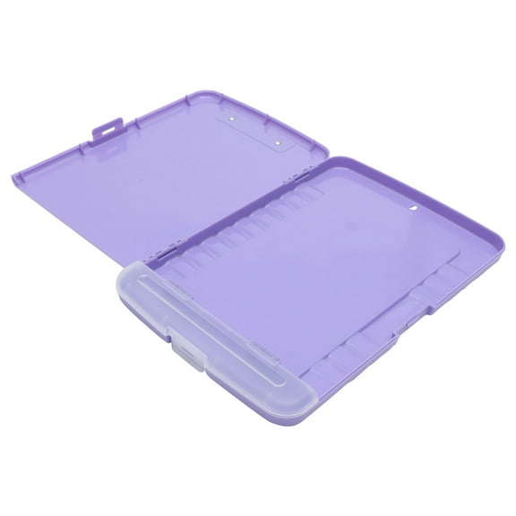 TAILTOSS 1Pack Lavender PP Clipboard with Storage Box for Document Holder and File Organiser 36X24CM