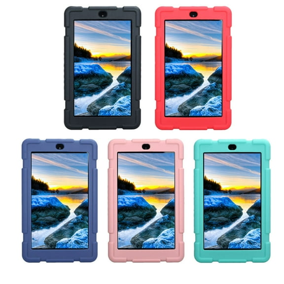 TAILTOSS 1Pack Mint Green Silicone Fire 7 Tablet Case for Kids with Anti-Slip and Corner Protection