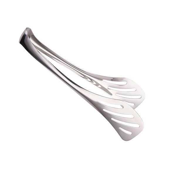 TAILTOSS Silver Bread Tongs Heat-Resistant and Rust-Proof for Kitchen Use