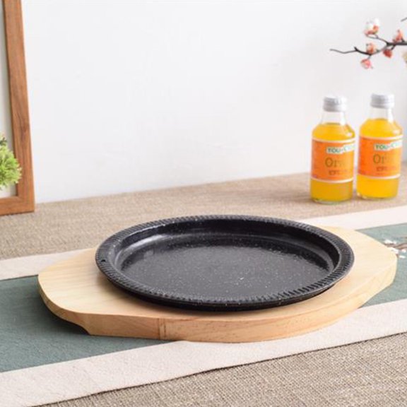 TAILTOSS 1Pack Rectangular with Groove Wooden Tray for Heat Insulation and Non-slip Use in Home Kitchen 11.8x10.1in