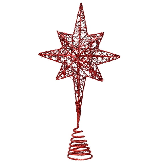 TAILTOSS Tree Toppers Christmas Decorations Red Iron 1Pc 14.6x7.9x2.4in