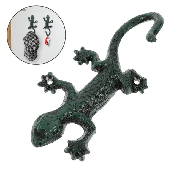 TAILTOSS 1Pack Rustic Metal Wall Hook Gecko Design for Living Room Home Decoration