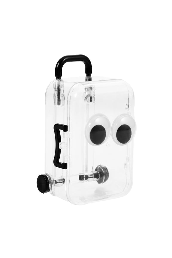 1Pack Travel Small Jewelry Case Mini Luggage Shaped Box Portable Organizer