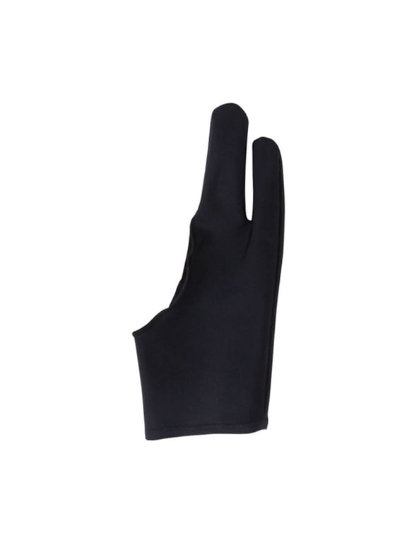 1Pc Black Anti Skid Two Finger Artist Glove for Digital Drawing