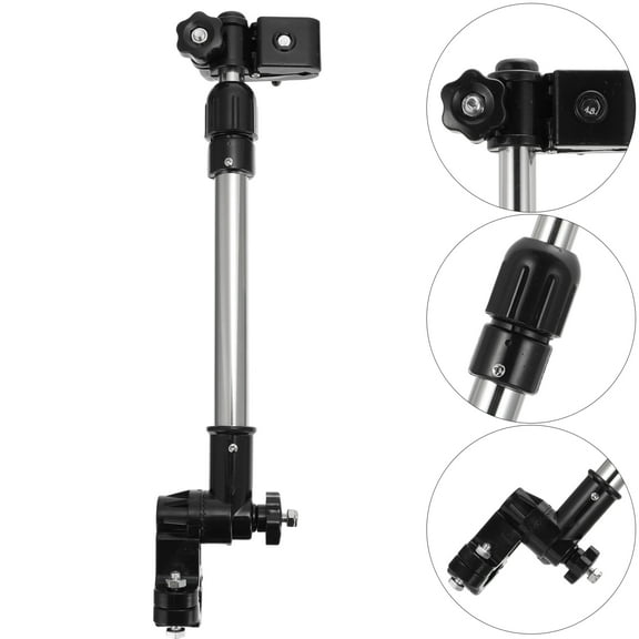 TAILTOSS 1Pc Black Umbrella Mount for Strollers with Height Adjustable Stem and Easy Detach Feature