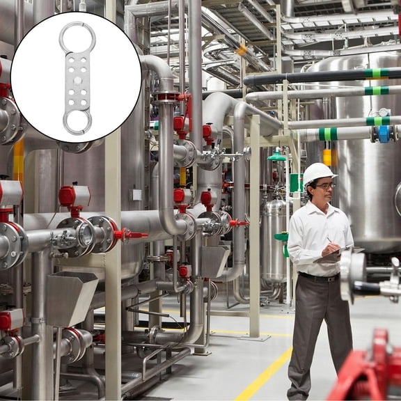 TAILTOSS 1Pcs Aluminum Hasp for Professionals Multi-person Locking Silver 8 Holes Design