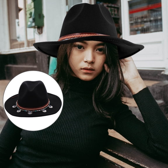 TAILTOSS Vintage Felt Jazz Cap for Women, Retro Style Autumn Party Hat, Ladies Fashion Accessory