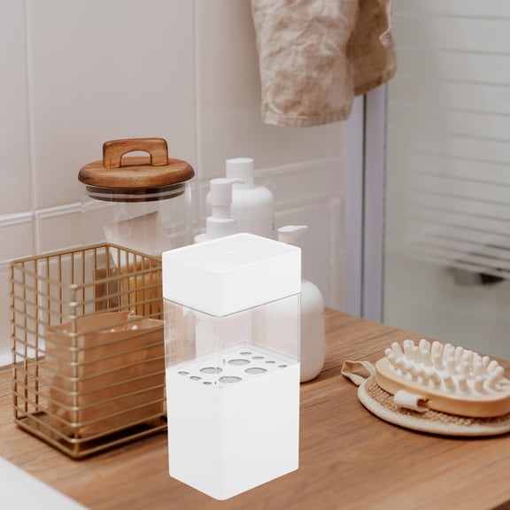 TAILTOSS 1Pcs Makeup Brush Cup Plastic Organizer for Eyebrow Pencils and Eyeliners in Transparent