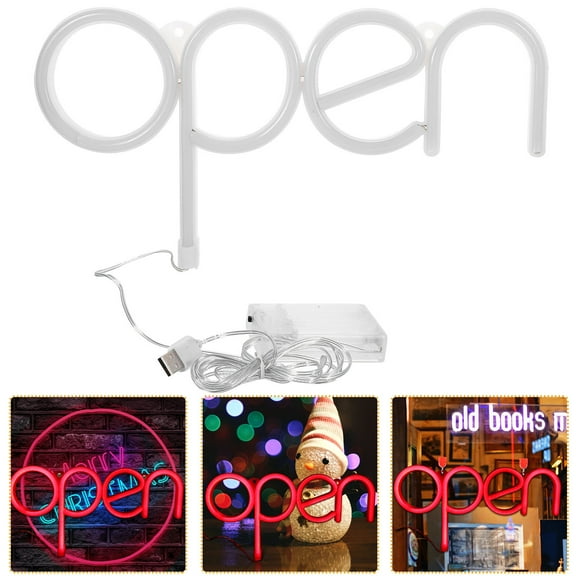 TAILTOSS 1Pcs Red PVC Neon Open Sign 35.0x18.0x0.6in For Business Lighting And Decoration