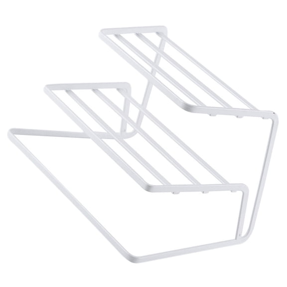 TAILTOSS 1Pc White Household Storage Rack Iron Dish Organizer with Space Saving and Ventilation