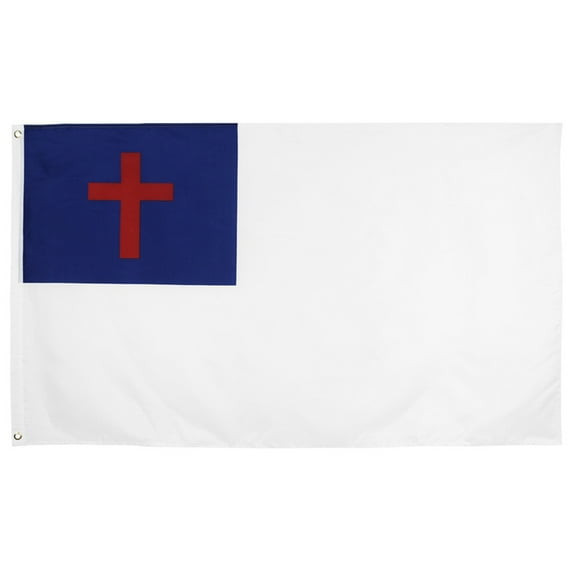 TAILTOSS 1Pcs White Religious Banner 90x59in for Christian Festival and Front Yard Decorations Worship Flags for Kids