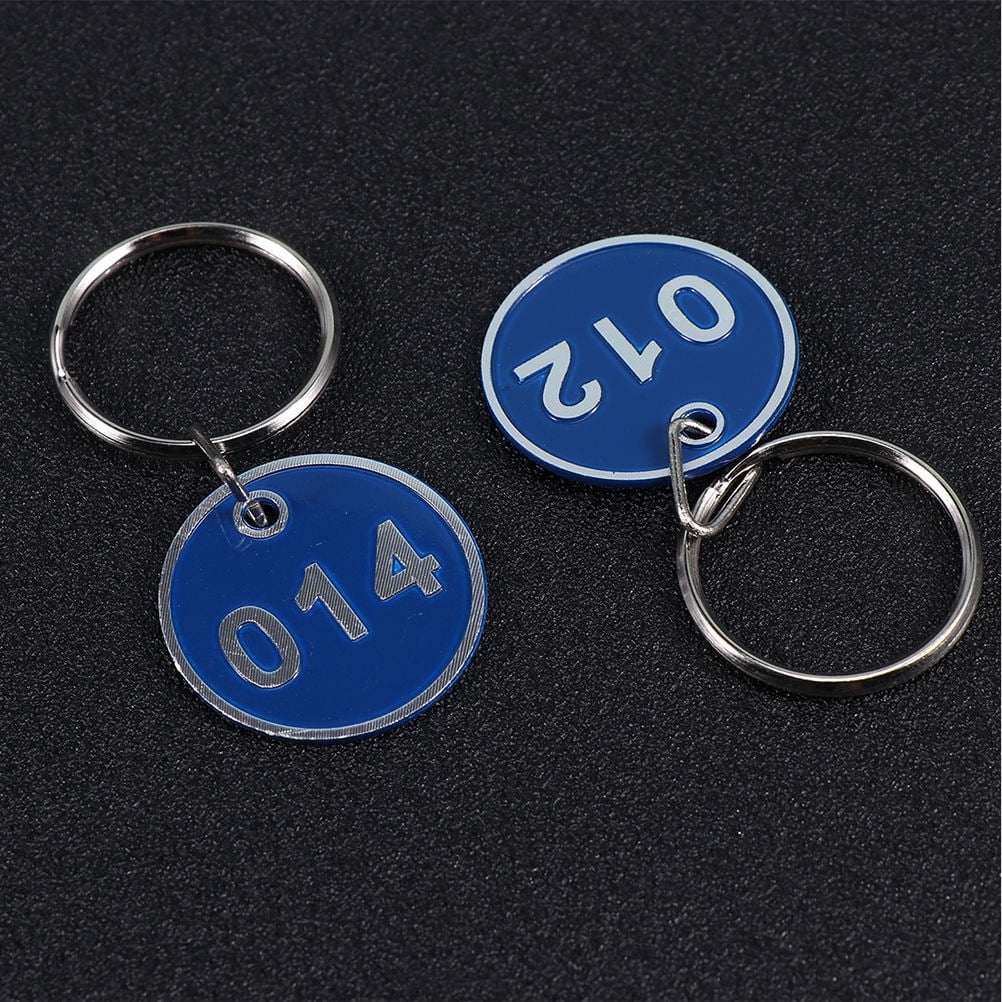 TAILTOSS 1Set Multi Color Metal Number Tags with Key Rings for Luggage and Key Classification