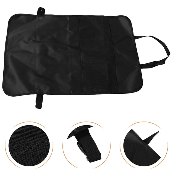 TAILTOSS 1Set Black Backseat with Storage and Organizer Functions 26.8x18.9x0.1in