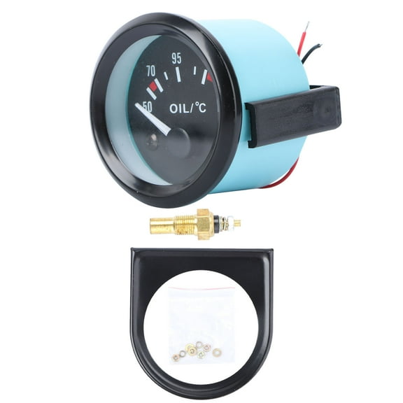 TAILTOSS 1Set Black Round Celsius Temperature Table for Oil and Water Temp Monitoring in Vehicles 2.8x2.8x2.4in
