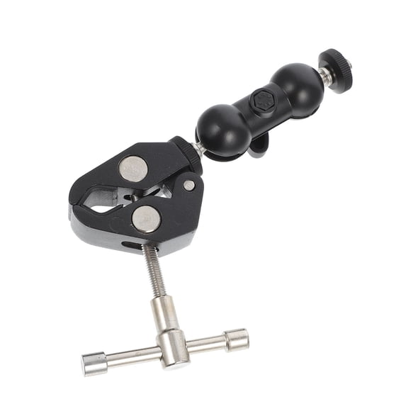 TAILTOSS 1Set Camera Clamp Mount Black ABS with 360-Degree Rotation Gear Protection 14X9X2CM for Photography Clamps