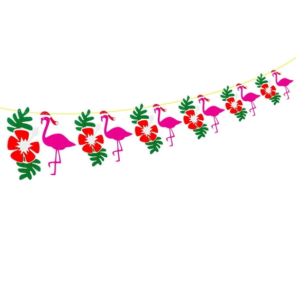 TAILTOSS 1Set Flamingo Banner Tropical Party Decorations Multi Color Paper Garland For Indoor And Outdoor Use