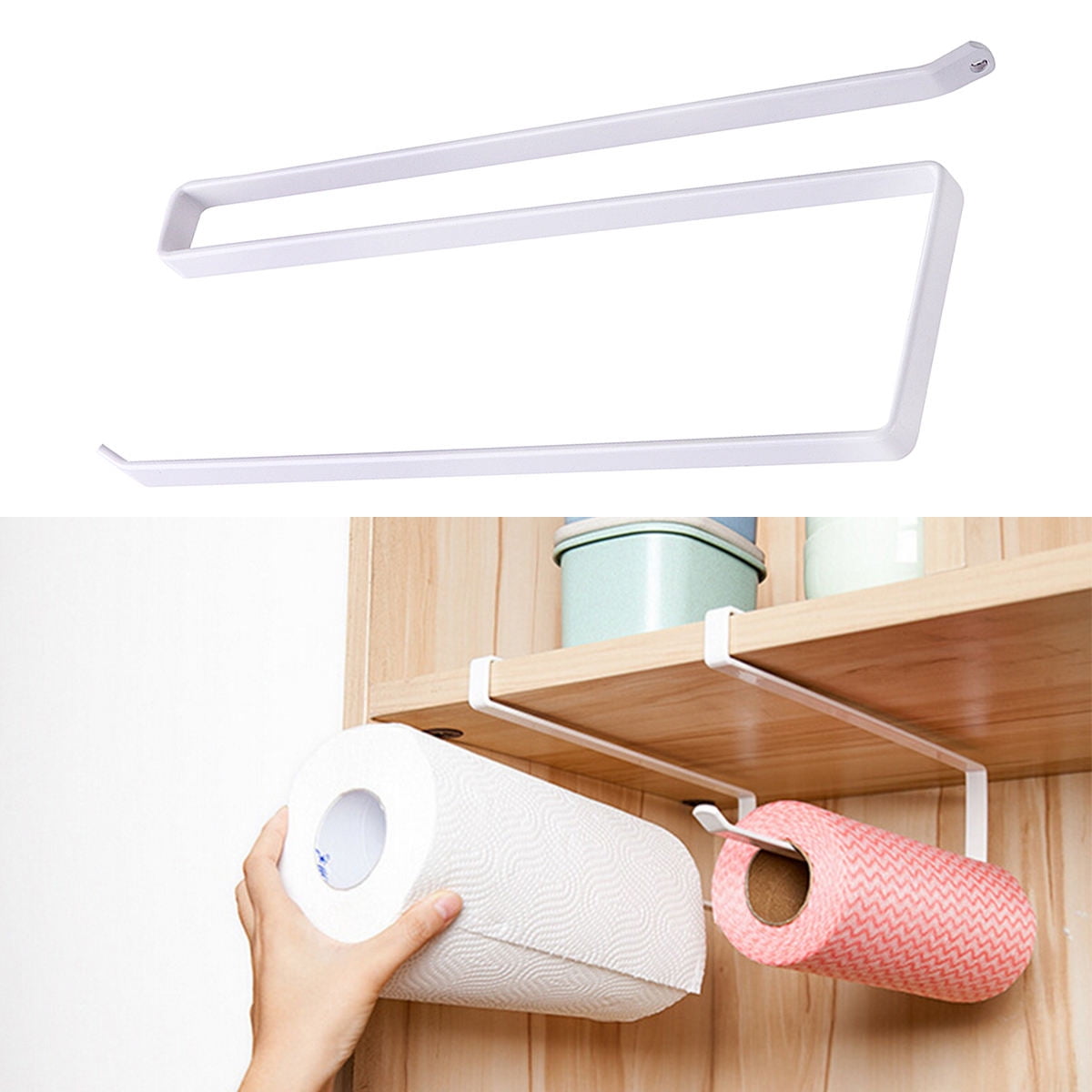 TAILTOSS 1Set Iron Trivet Under Cabinet Towel Rack with Storage Rack ...