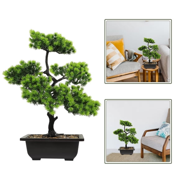 TAILTOSS 1Set Large Artificial Bonsai Tree 17x9in Plastic Faux Plant Indoor Outdoor Adornment