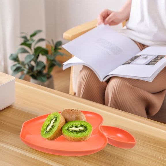 TAILTOSS 1Set Orange Dipping Sauce Tray for Birthday Parties with Multiple Compartments