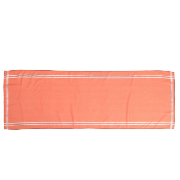 TAILTOSS 1Set Orange Rectangular Polyester Runner for Birthday Wedding Party Tablecloth Decor 55x19In