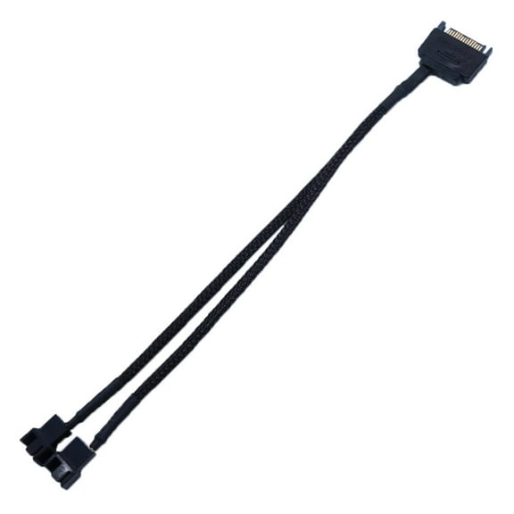 TAILTOSS 1Set PC Builders Black Plastic Metal Fan Splitter Cable for Motherboard Components to 3 PIN and 4 Pin